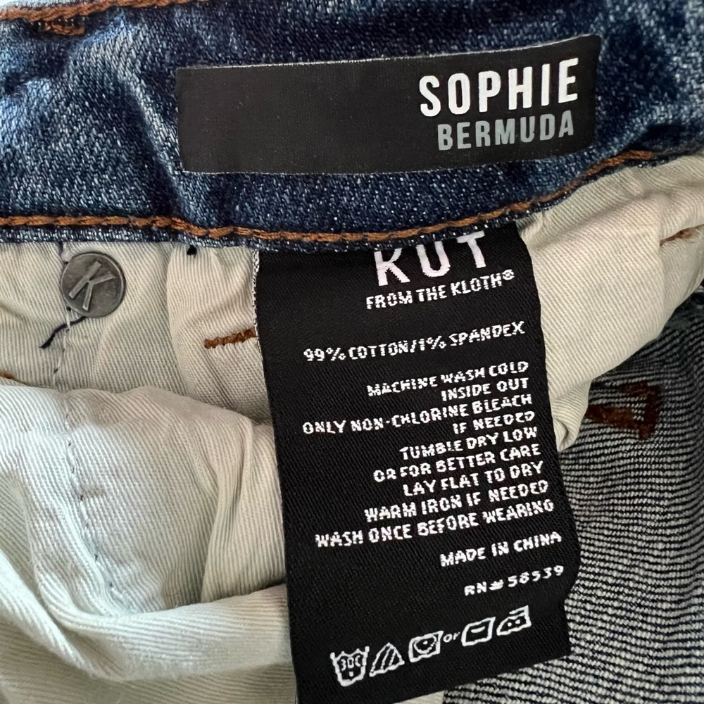 Kut from the Kloth Sophie Bermuda Denim Shorts - Picture 3 of 4
